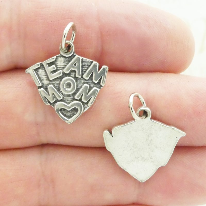 5 Team Mom Charm Silver 19x19mm by TIJC SP0462 - Image 4