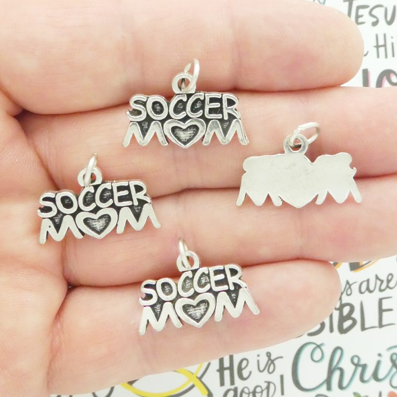 5 Silver Soccer Mom Charm 15x24mm by TIJC SP0465 - Image 3