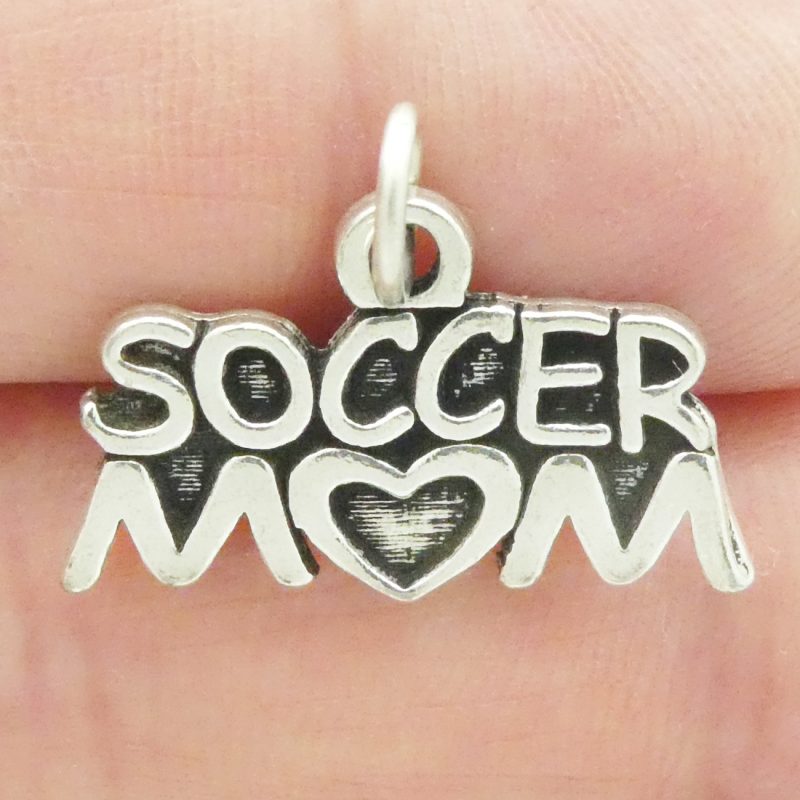 5 Silver Soccer Mom Charm 15x24mm by TIJC SP0465 - Image 4