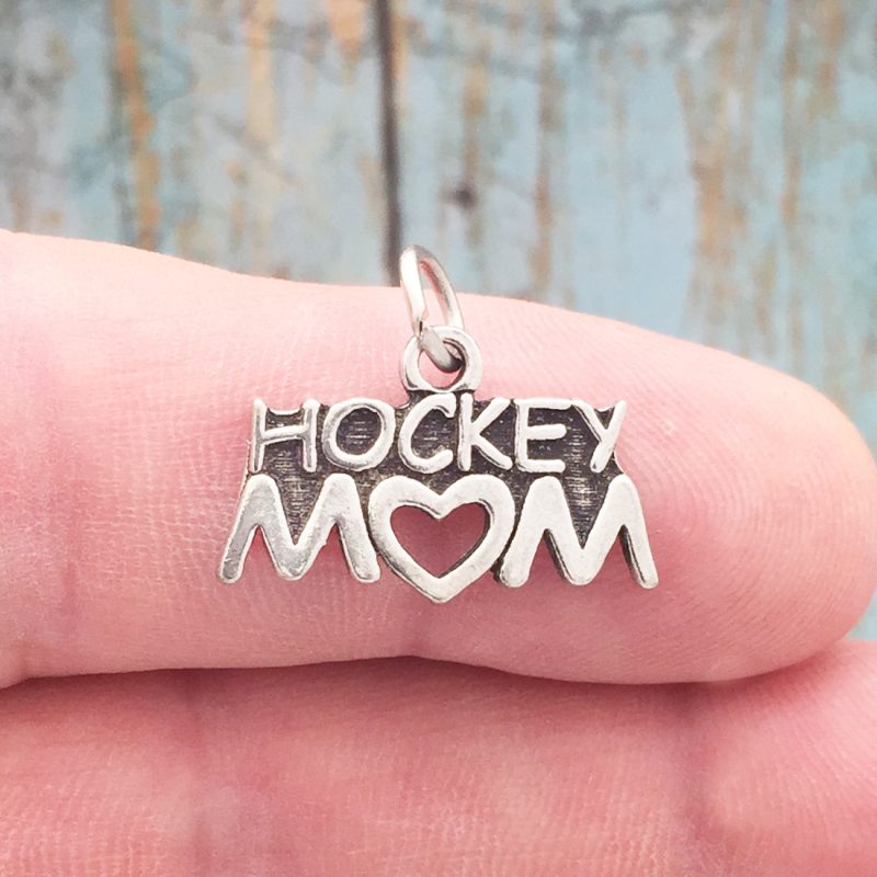 5 Silver Hockey Mom Charm Pendant by TIJC SP0467