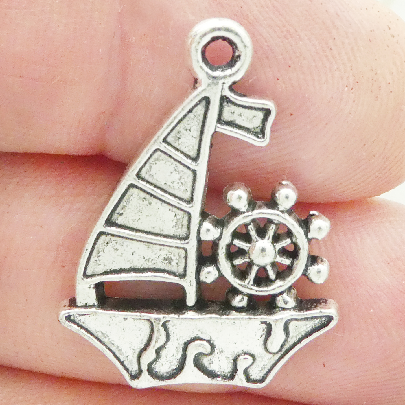 Silver Sailboat Charm