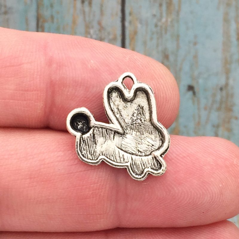 BULK 50 Bunny Rabbit Charm Silver by TIJC SP0492B - Image 2
