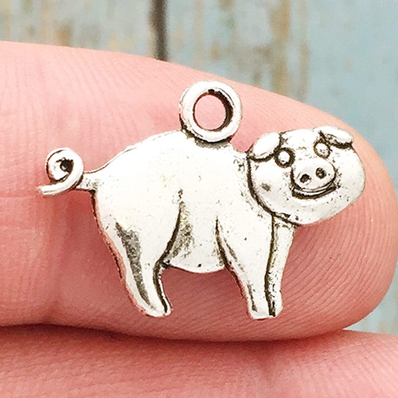 Pig Charms for Jewelry Making