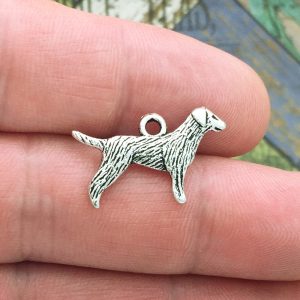 Silver Dog Charm