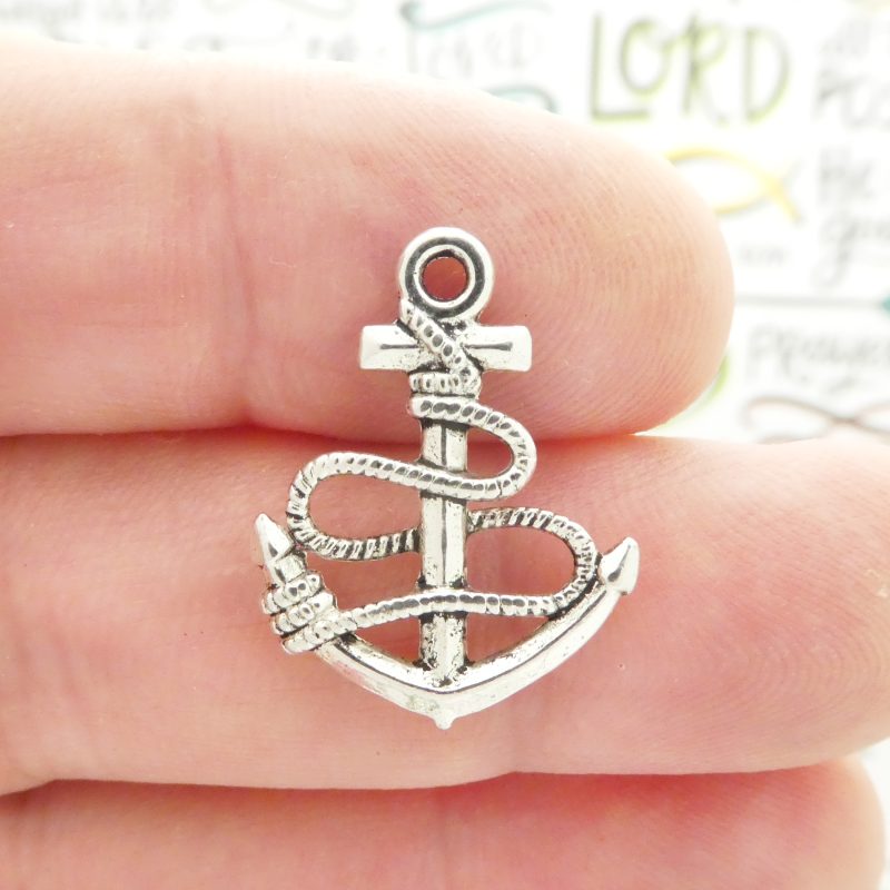 anchor charms silver