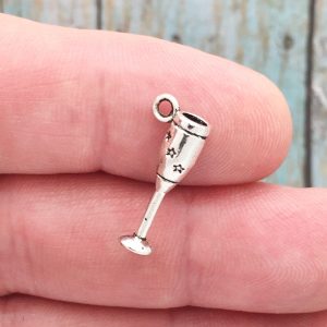 Champagne Glass Charms for Jewelry Making