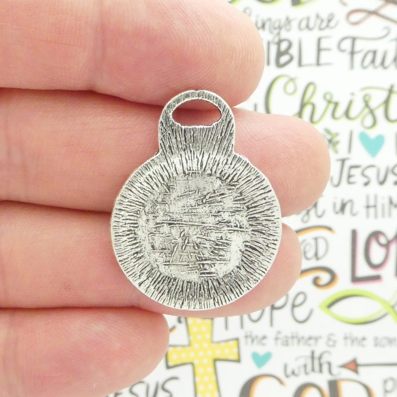 5 Pocket Watch Charm Pendant Silver 34x26mm by TIJC SP0526 - Image 3