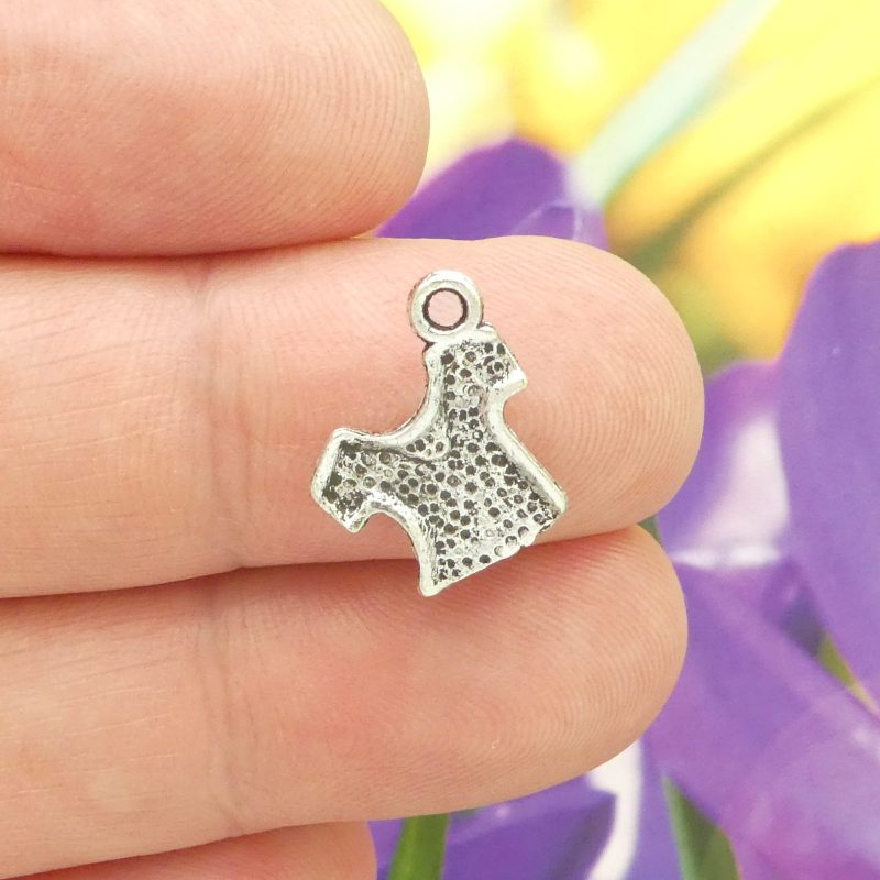 BULK 60 Shirt Charm Clothing Pendant Silver SP0527B - Image 4