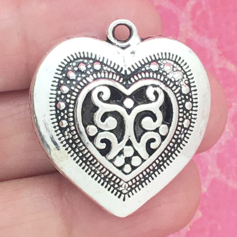 Silver Heart Charm Pendant