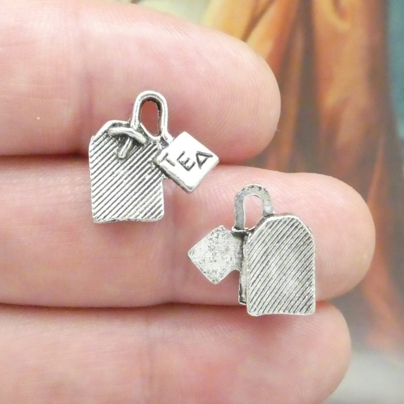 silver tea charm