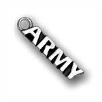 5 Silver Army Charm 5x22mm by TIJC SP0547