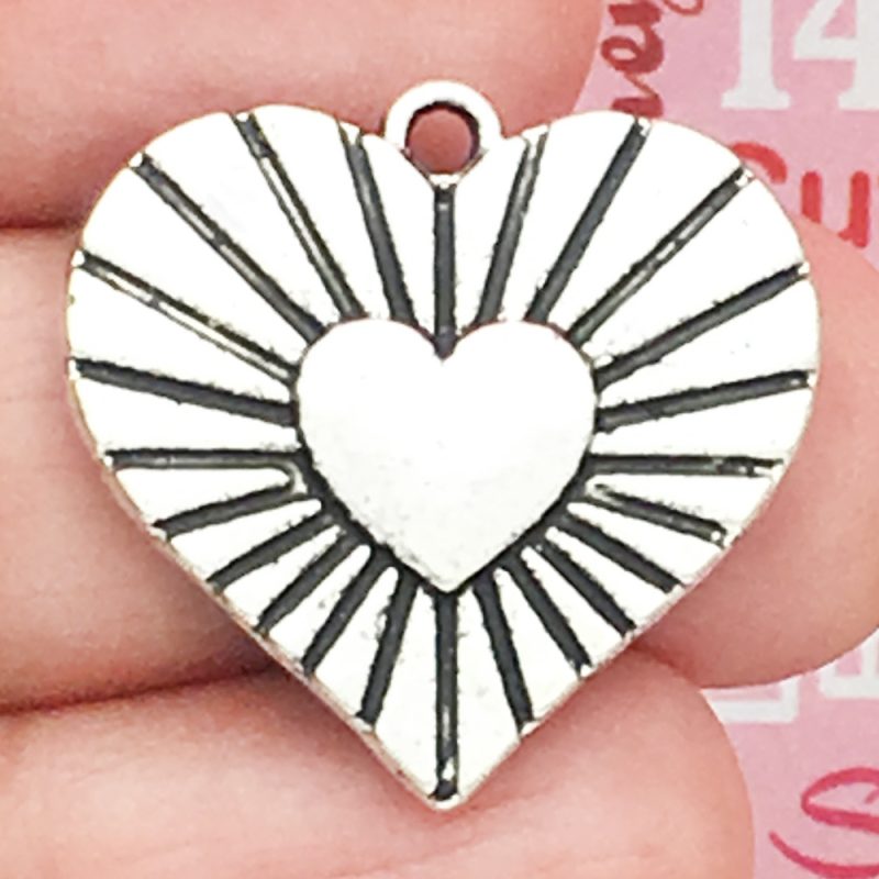 Silver Heart Charm Pendant
