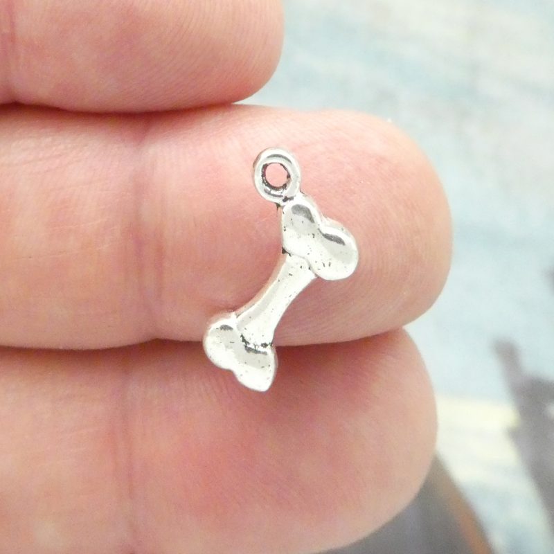 silver bone charm