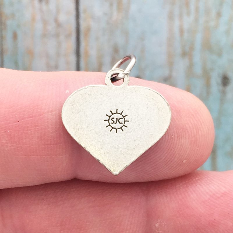 5 Silver Heart Nana Charm Pendant by TIJC SP0604 - Image 2