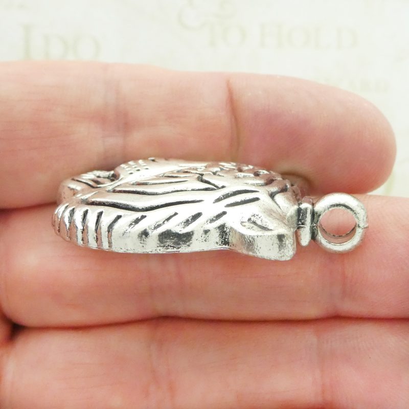 1 Silver Tiger Charm Pendant 44x34mm by TIJC SP0609 - Image 3
