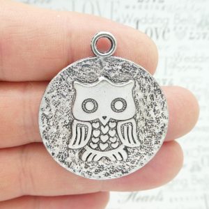 silver owl pendant