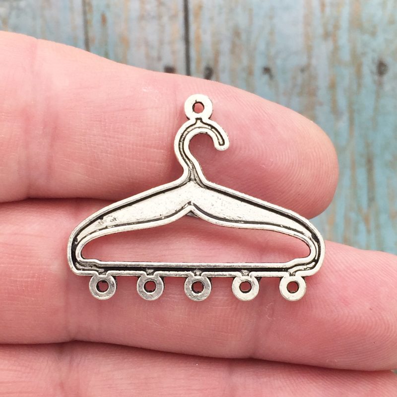 BULK 30 Charm Holder Pendant Silver by TIJC SP0628B - Image 2