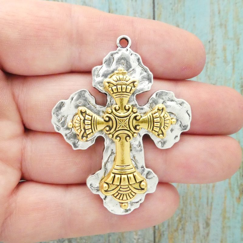 Hammered Cross Pendant