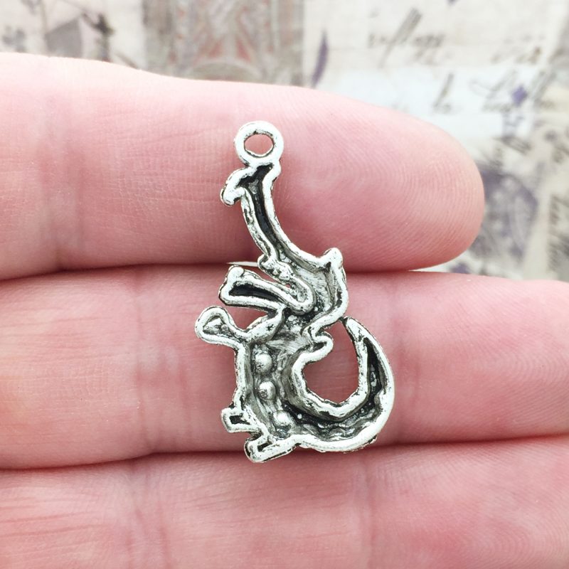 4 Silver Gator Charm Alligator Pendant by TIJC SP0647 - Image 2