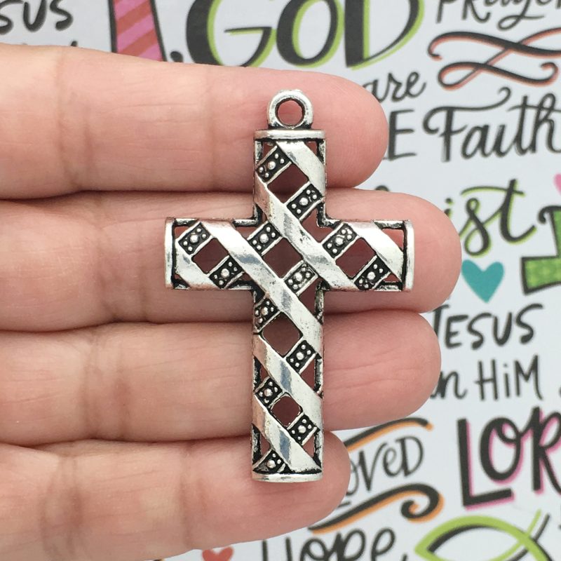 Silver Cross Charms Wholesale