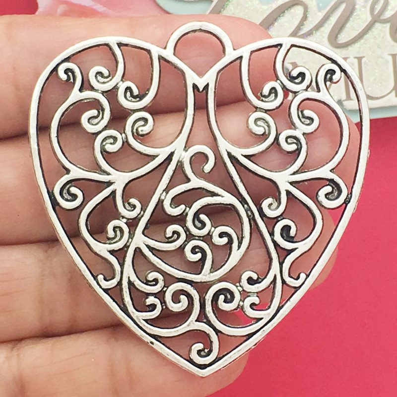 Filigree Heart for Jewelry Making