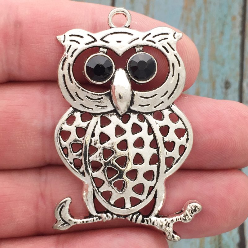 owl pendant silver