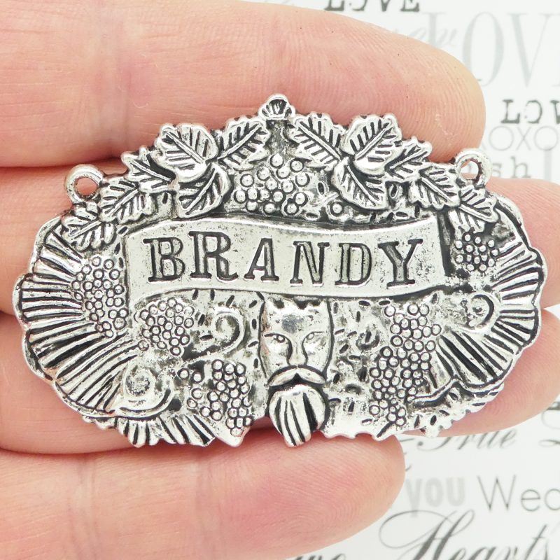 1 Silver Brandy Decanter Label by TIJC SP0660 - Image 3
