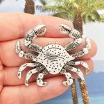 large crab pendants for jewelry making