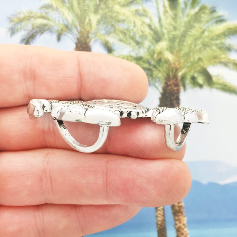 BULK 3 Silver Crab Charm Pendant Extra Large by TIJC SP0663B - Image 3