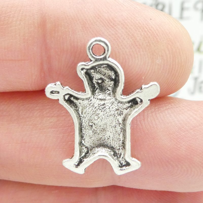 12 Little Boy Charm Pendant Silver by TIJC SP0667 - Image 3