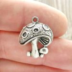silver mushroom charms wholesale