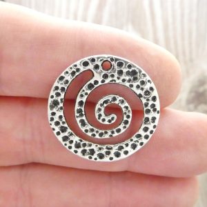 Spiral Silver Charms