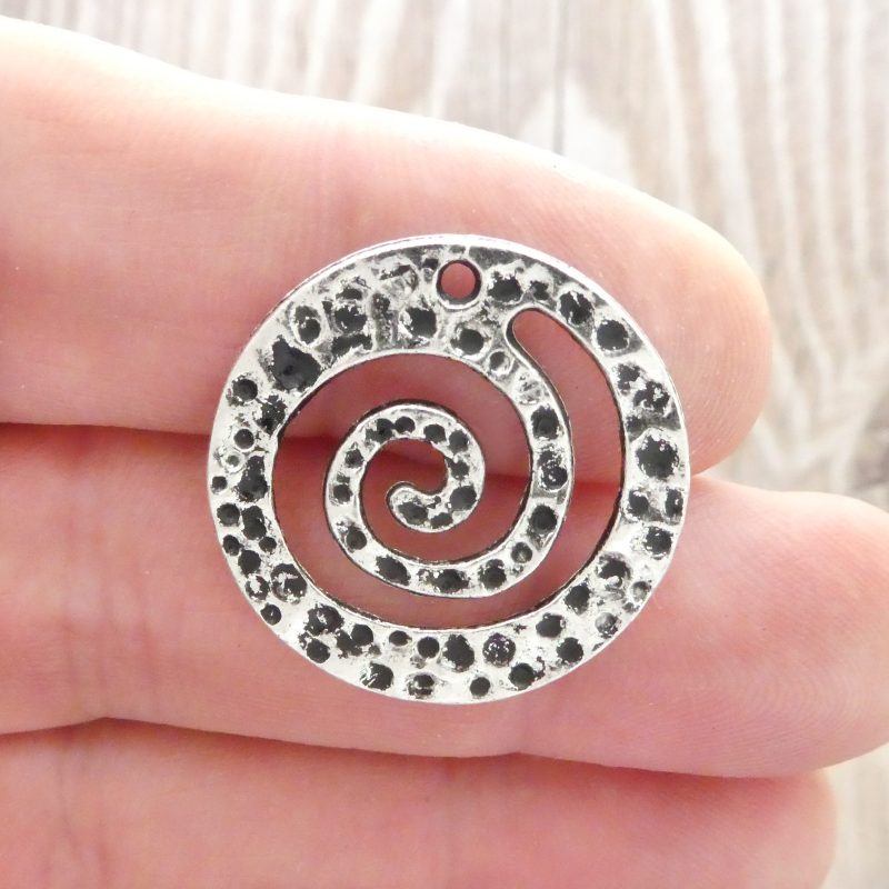 Spiral Charms for Jewelry Making