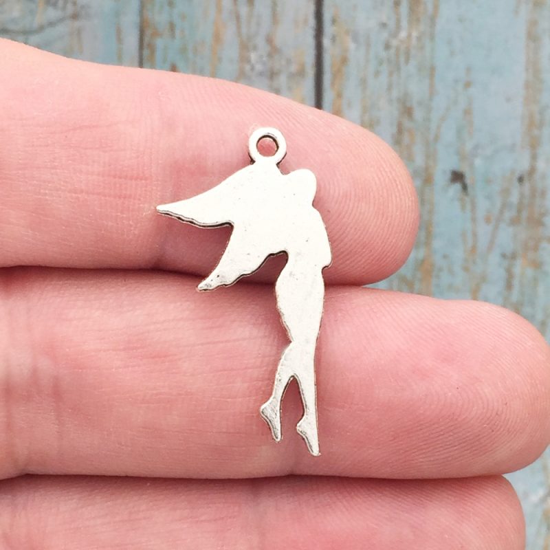 BULK 50 Fairy Charm Silver by TIJC SP0678B - Image 2