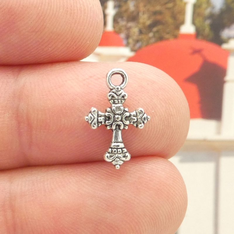 tiny cross charms bulk