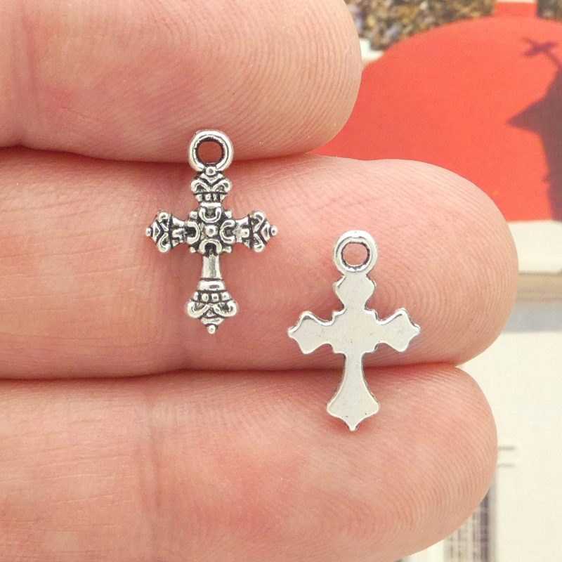 tiny cross charms for jewelry making