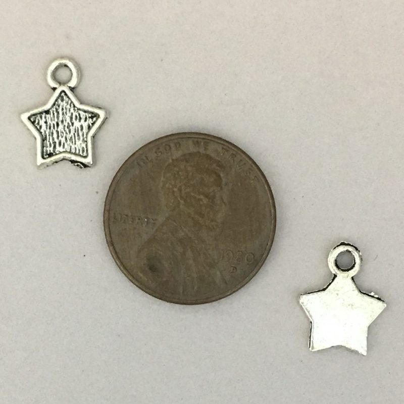 20 Silver Star Charm 12x10mm by TIJC SP0686 - Image 3