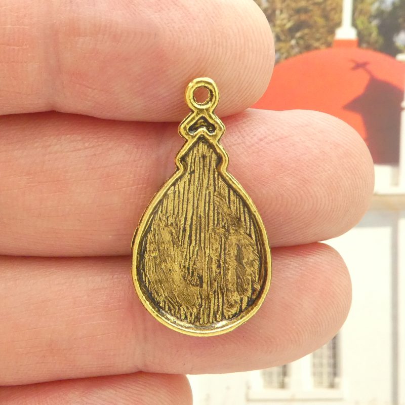 5 Gold Fleur De Lis Charm Pendant by TIJC SP0690 - Image 2