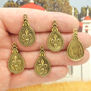 Gold Fleur De Lis Charms Bulk