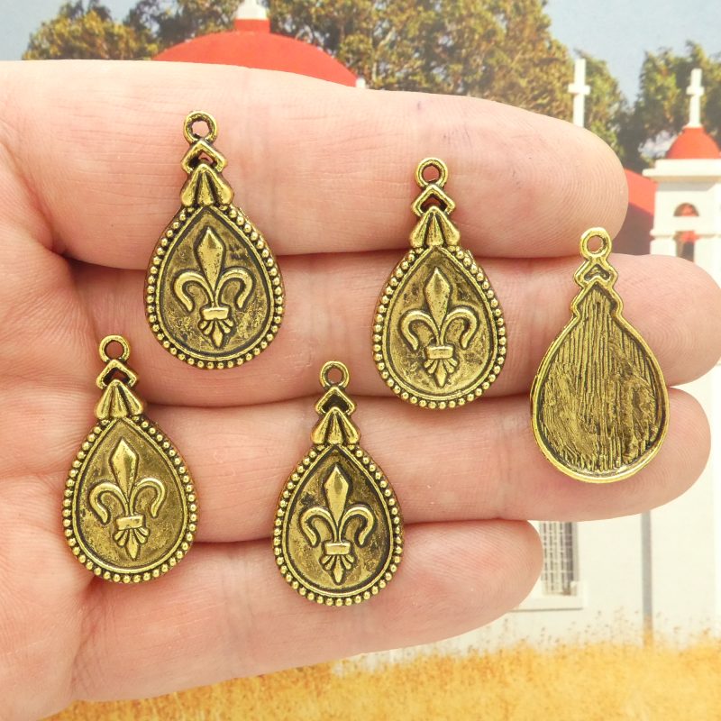 Gold Fleur De Lis Charms Bulk