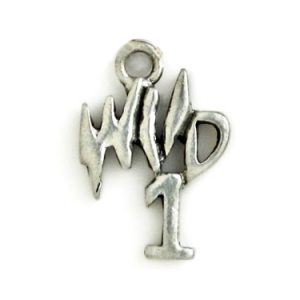 5 Silver Wild One Teen Charm 20x14mm by TIJC SP0698