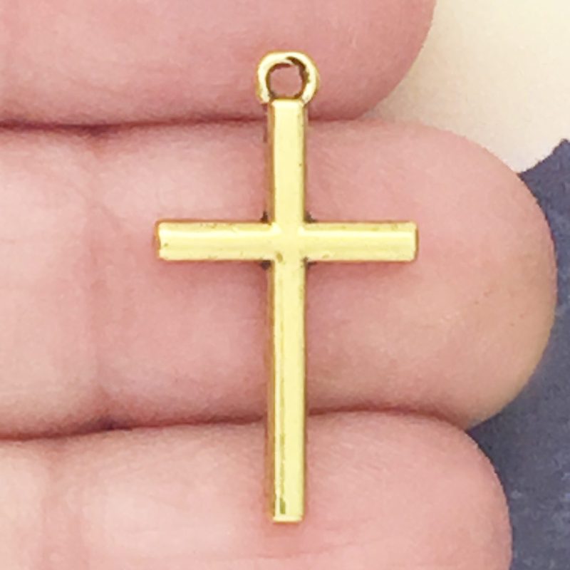 gold cross charms for jewelry making