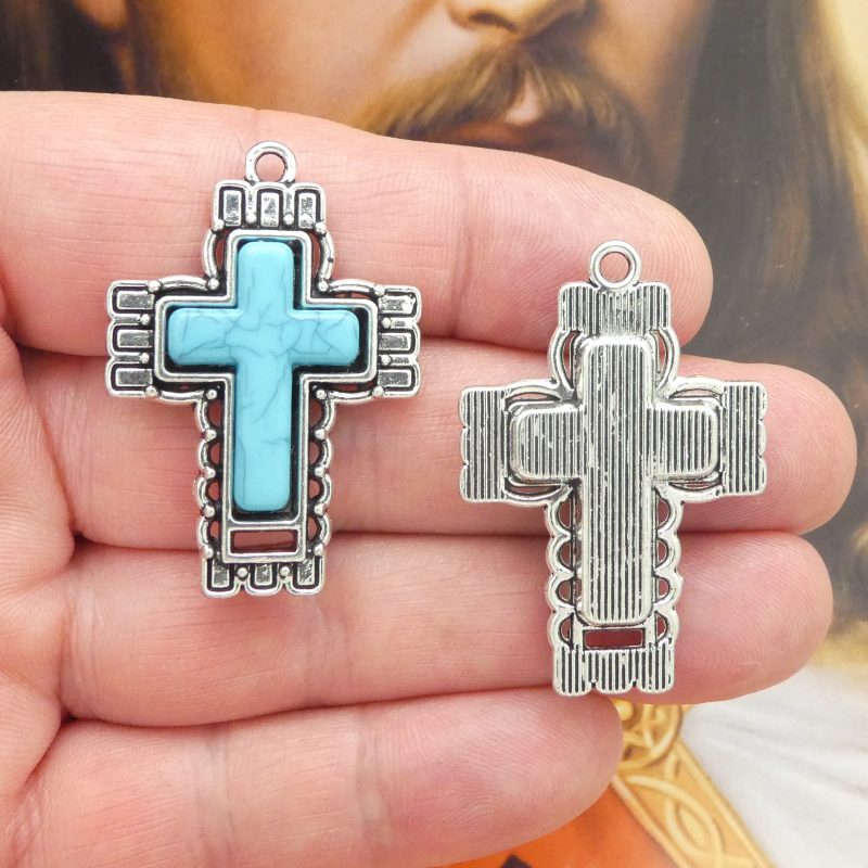 Southwest Silver Cross Pendants Bulk