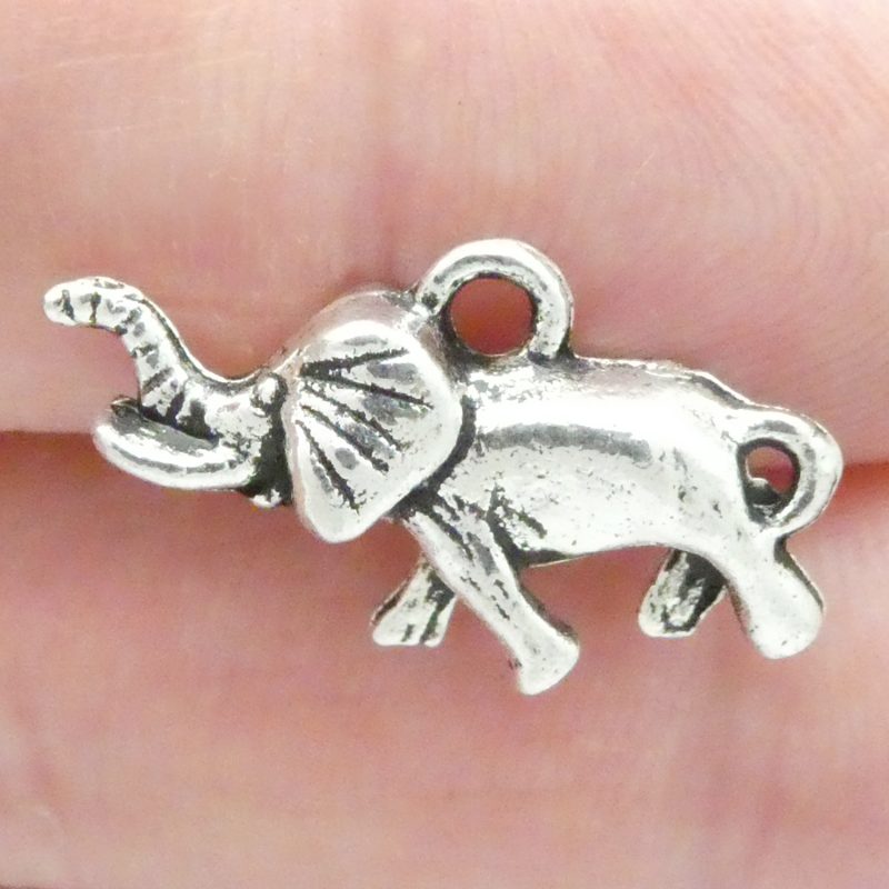 Silver Elephant Charm