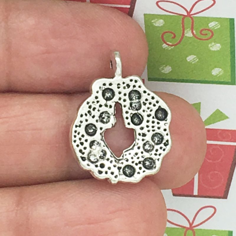 5 Wreath Charm Silver by TIJC SP0740 - Image 2