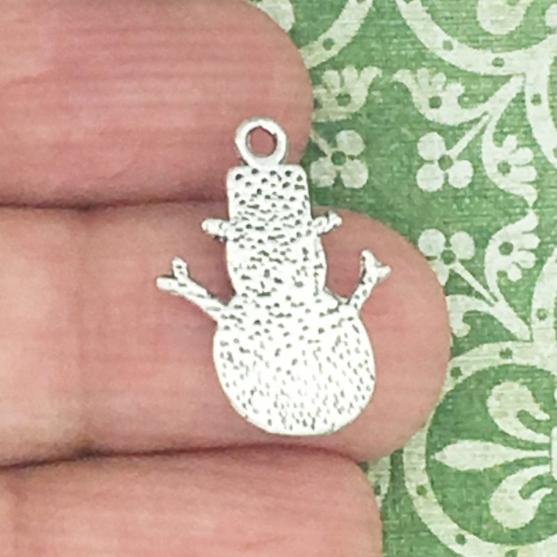 12 Snowman Charm Silver by TIJC SP0741 - Image 2