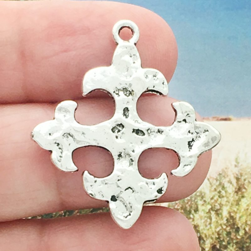 Fleur de Lis Cross Pendant