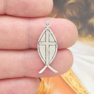 Christian fish charms for jewelry making