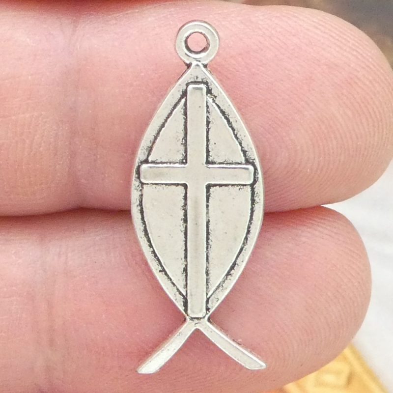 Christian fish symbol charms bulk