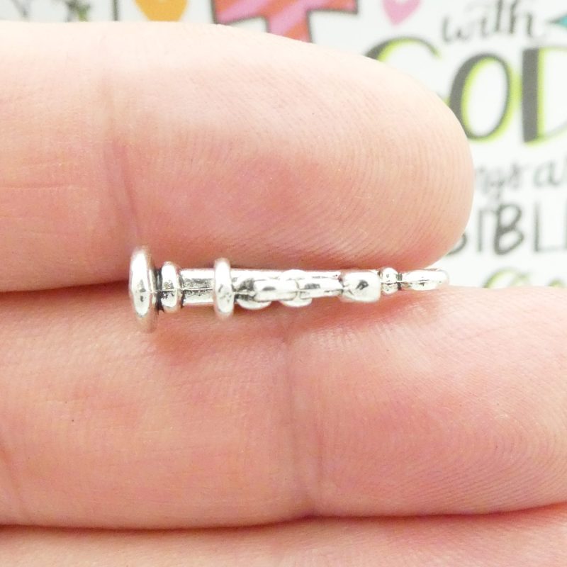 BULK 20 Scales Charm Silver by TIJC SP0773B - Image 5